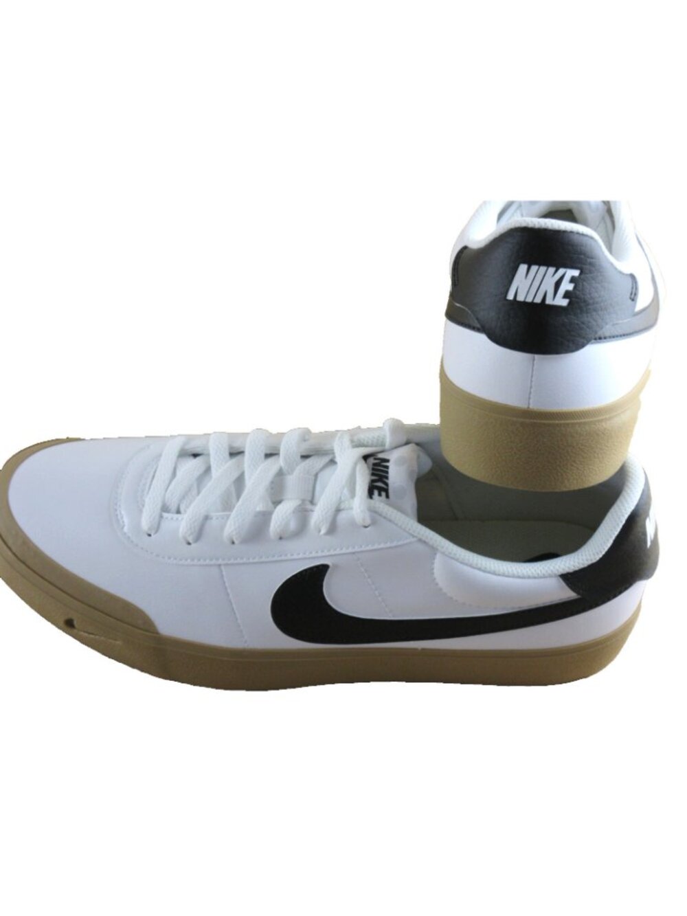Nike Men's Court Shot Tennis Lifestyle Shoes White Black Gum Bottom Sizes NIB - Picture 6 of 7